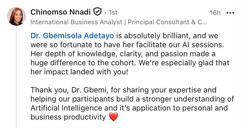 Workshop participant feedback